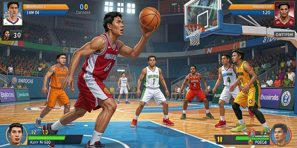 Pemandangan indah dari dunia game yang luas.