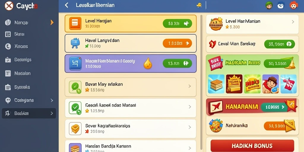 Berbagai tantangan menunggu di setiap level.